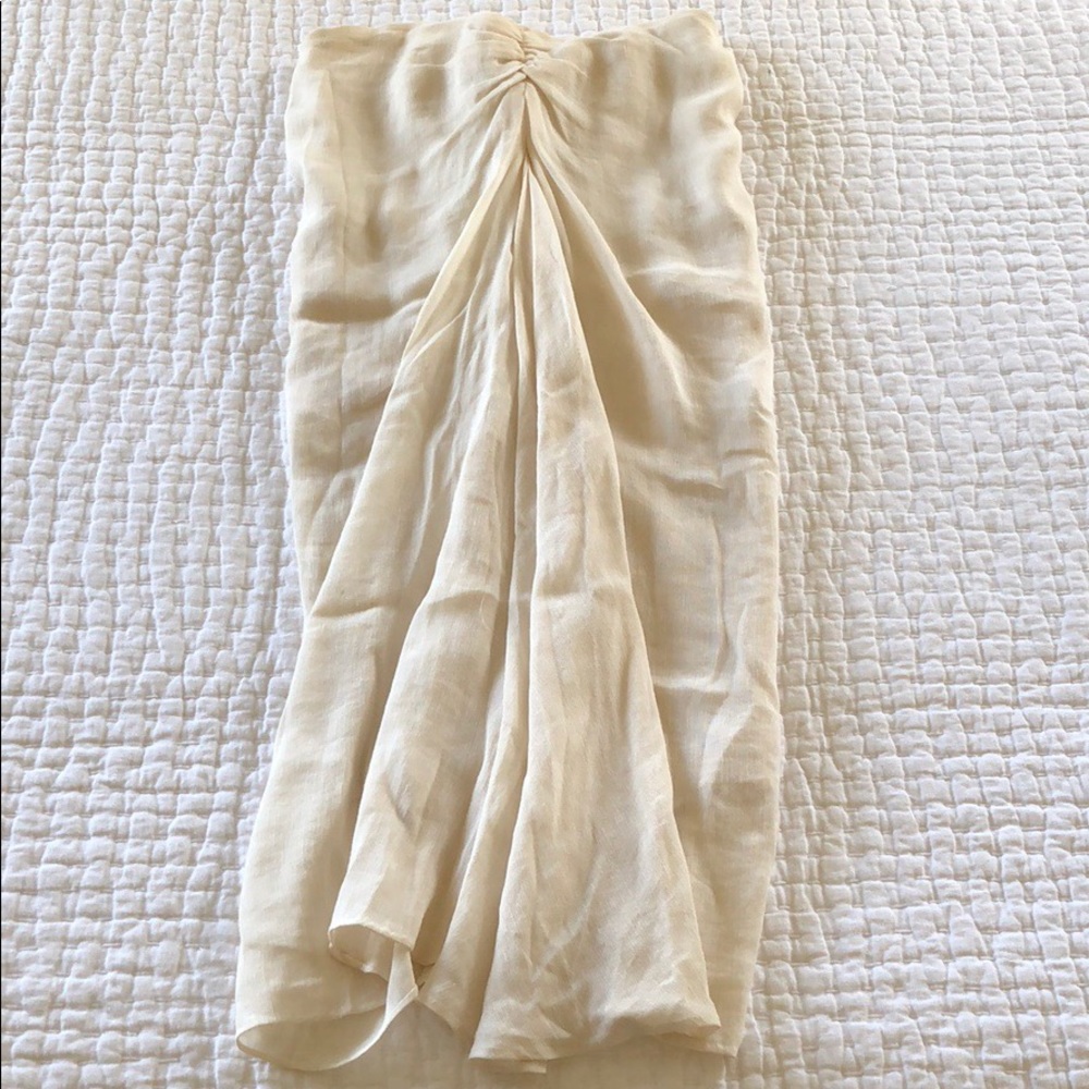 3.1 Philip Lim linen strapless dress